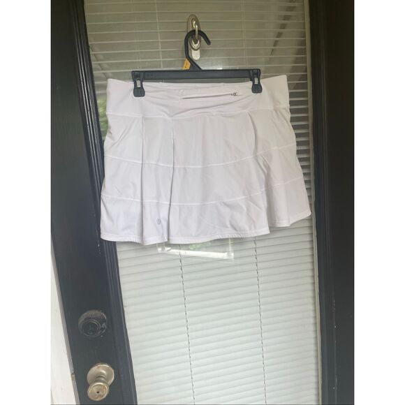 Lululemon Pace Rival Tall Tennis Skort White Size 10 Tall - Picture 12 of 16